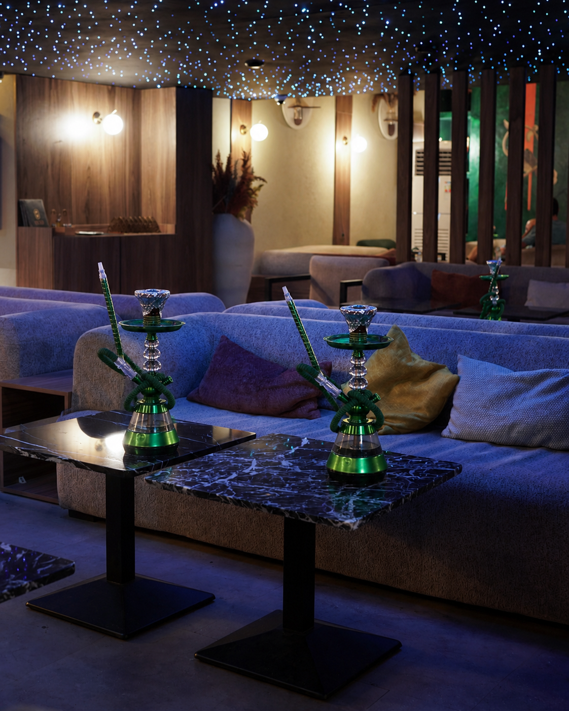 L'ambiance feutrée du lounge Zarzour